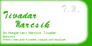 tivadar marcsik business card